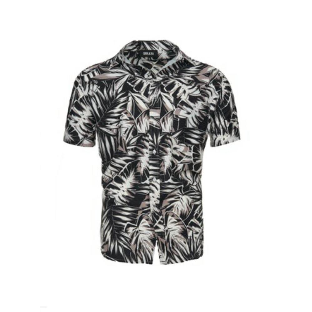 NEW SER.O.YA men's malibu shirt in black palm - Picture 2 of 2